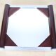Mirror tray serving aperitif, wood and glass, art deco style