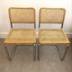 Pair of Marcel Breuer Cesca B32 chairs Made in Italy