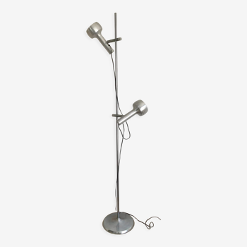 Brushed aluminium floor lamp by Swisslamps International, 60s