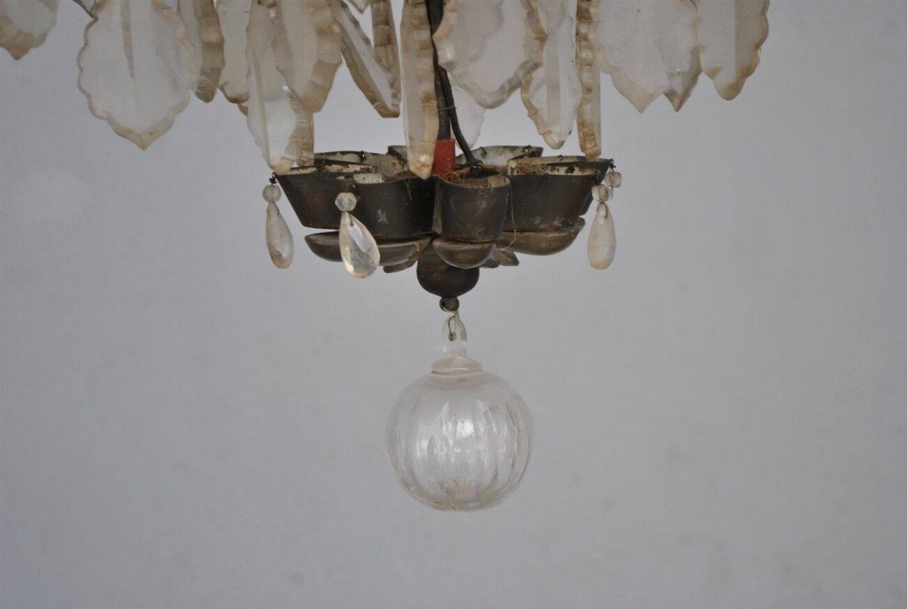 pendants chandelier style Louis XV period early nineteenth