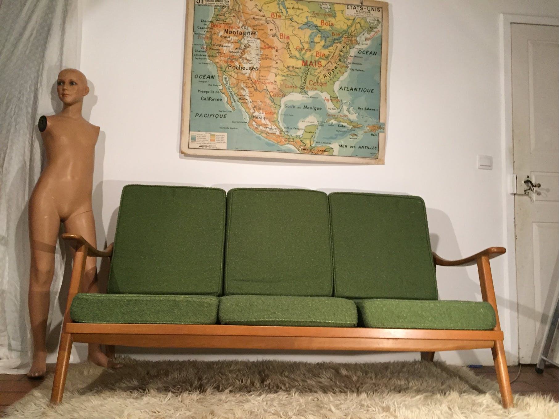 3 seater Scandinavian style bench