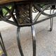 Neo-classical entrance console in wrought iron and solid oak H70 cm 1970