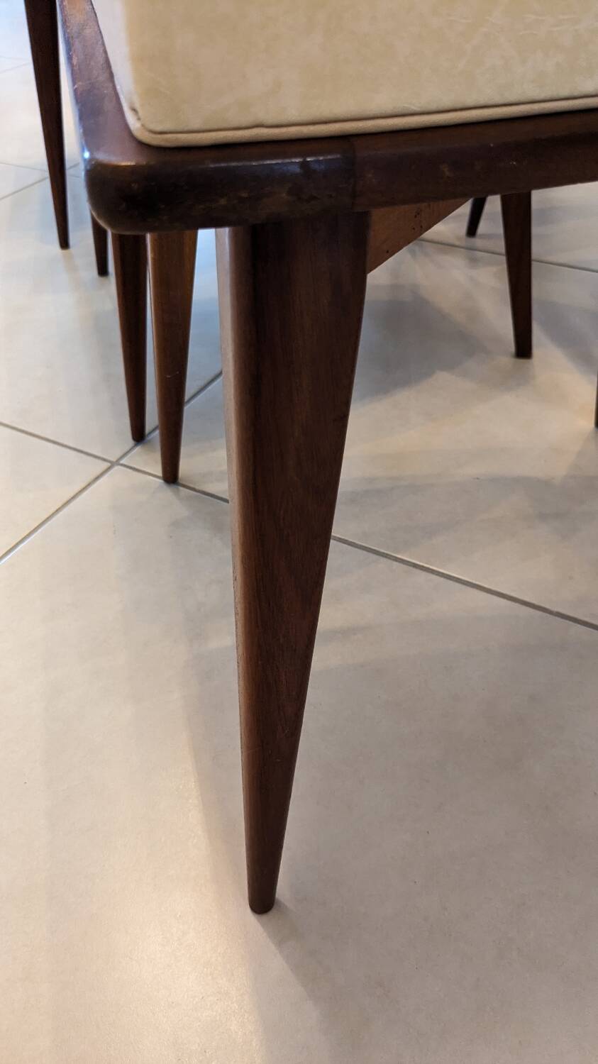 Vintage compass and leatherette chairs