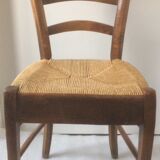 Wooden farm chairs pair