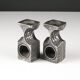 Brutalist candle holders by Olav Joa for Polaris — Steel Art series.