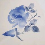 Empty pocket, flat, ceramic plate of Sarreguemines