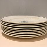9 assiettes anciennes Longwy, 1930