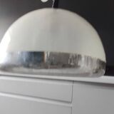 Chandelier rises and falls transparent plastic and chrome vintage 1970 space age