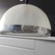 Chandelier rises and falls transparent plastic and chrome vintage 1970 space age