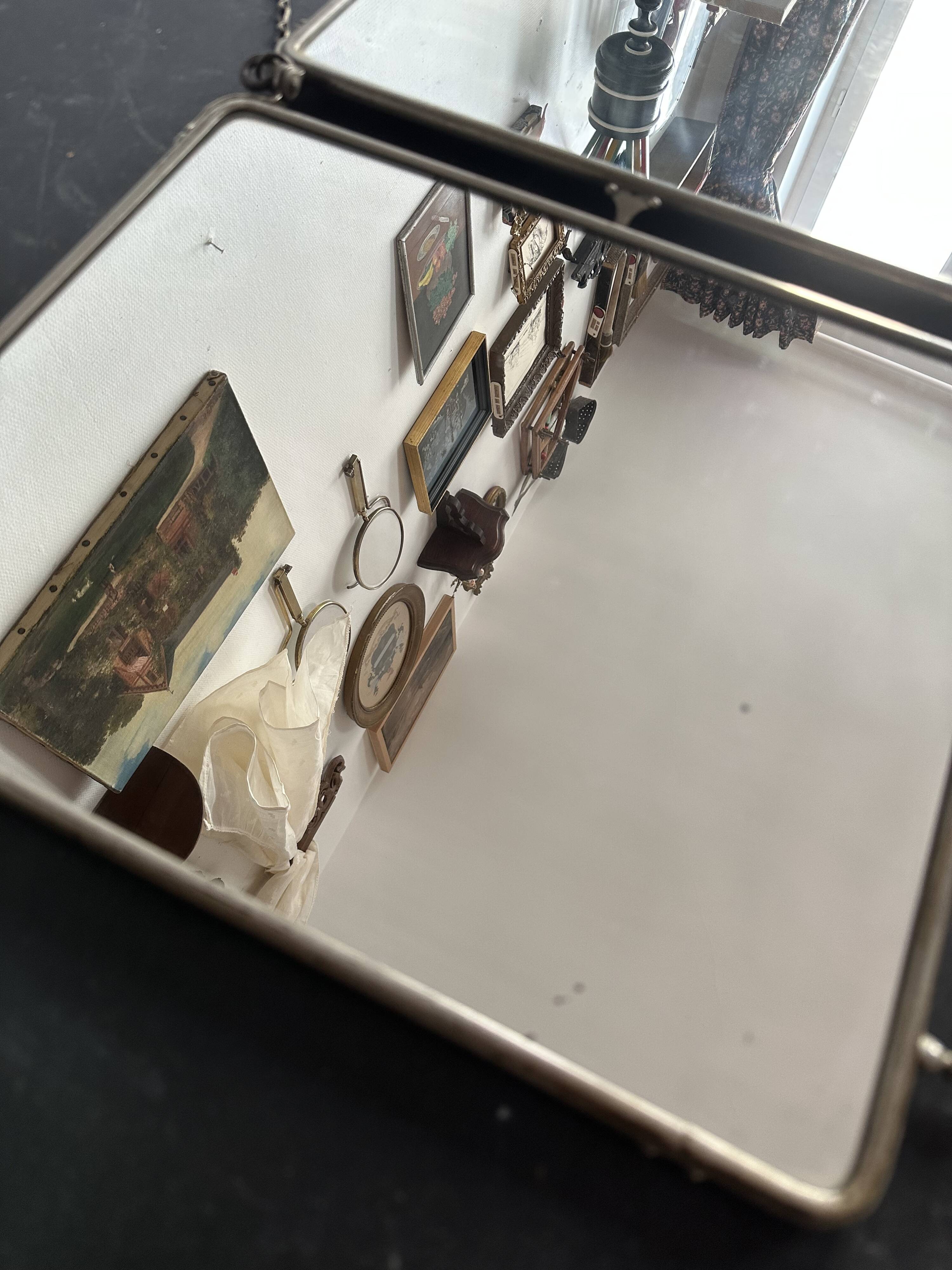 Art Deco triptych mirror, for table or wall mounting, 1900