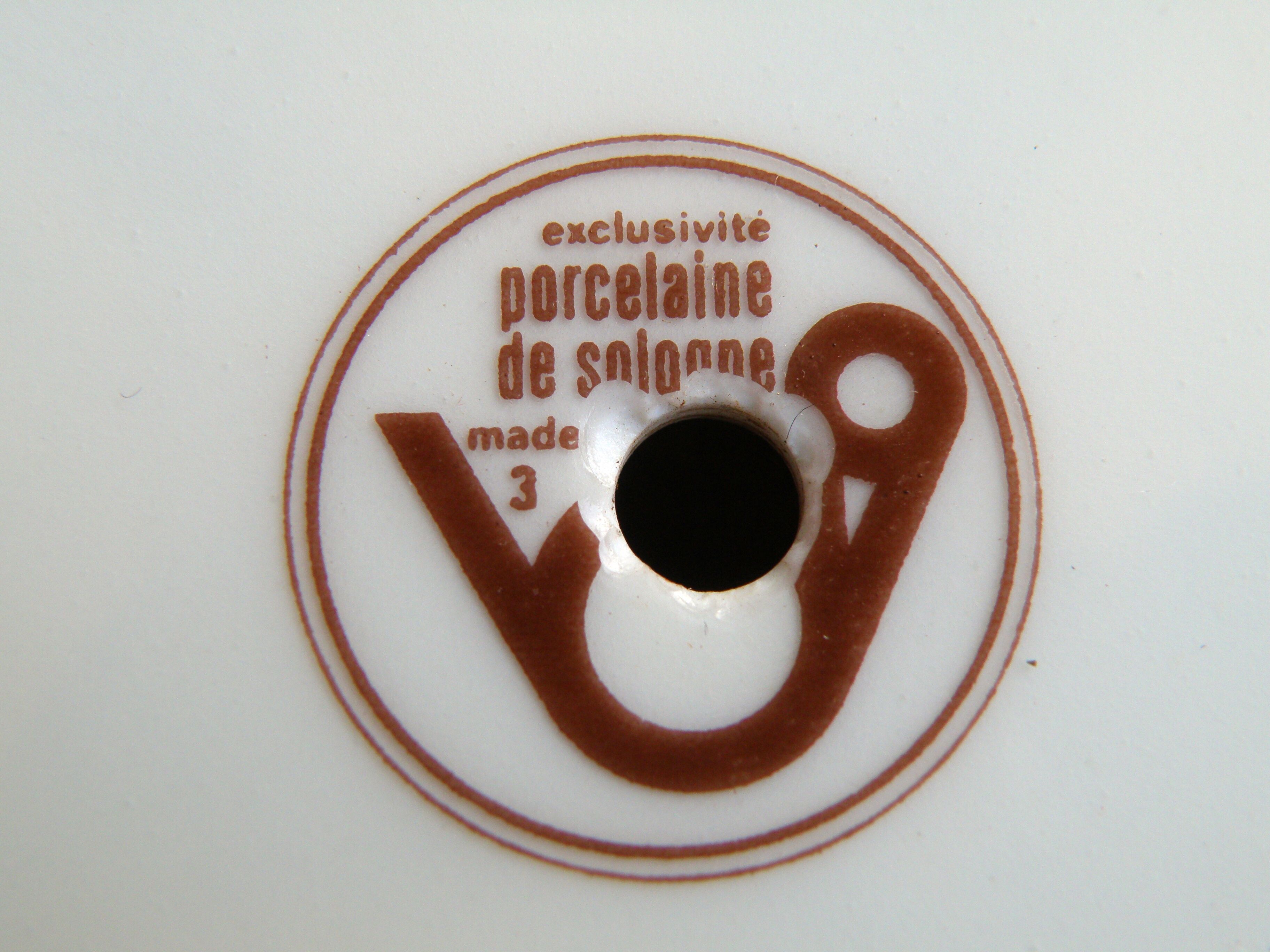 Display servant for cakes, aperitif, fruit, porcelain