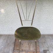 Pair of golden metal old chairs
