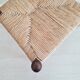 Mini wooden and straw chair - brutalist look