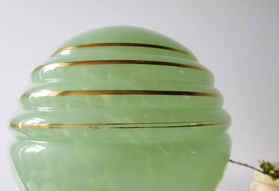 Lampe opaline vert mint