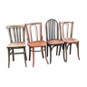 Lot of 4 mismatched bistro chairs