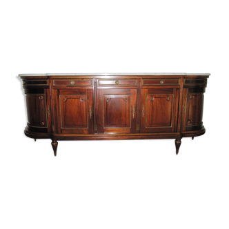 Louis XVI style mahogany sideboard with marble top