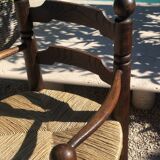 Low straw armchair