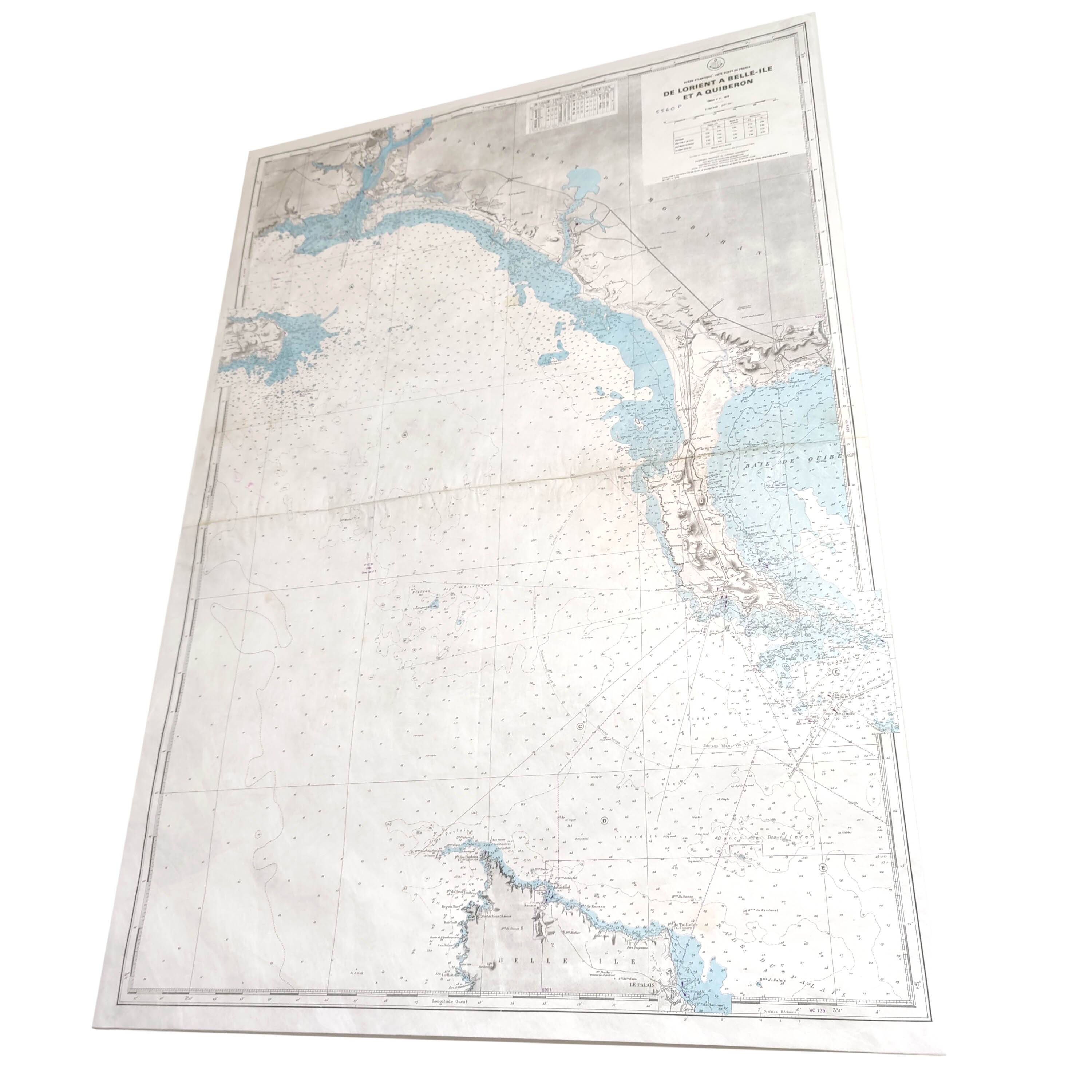 Map of Finistère and Morbihan, Atlantic coast of France