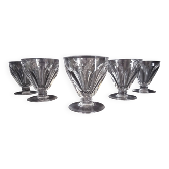 6 aperitif glasses in Baccarat crystal, Talleyrand model