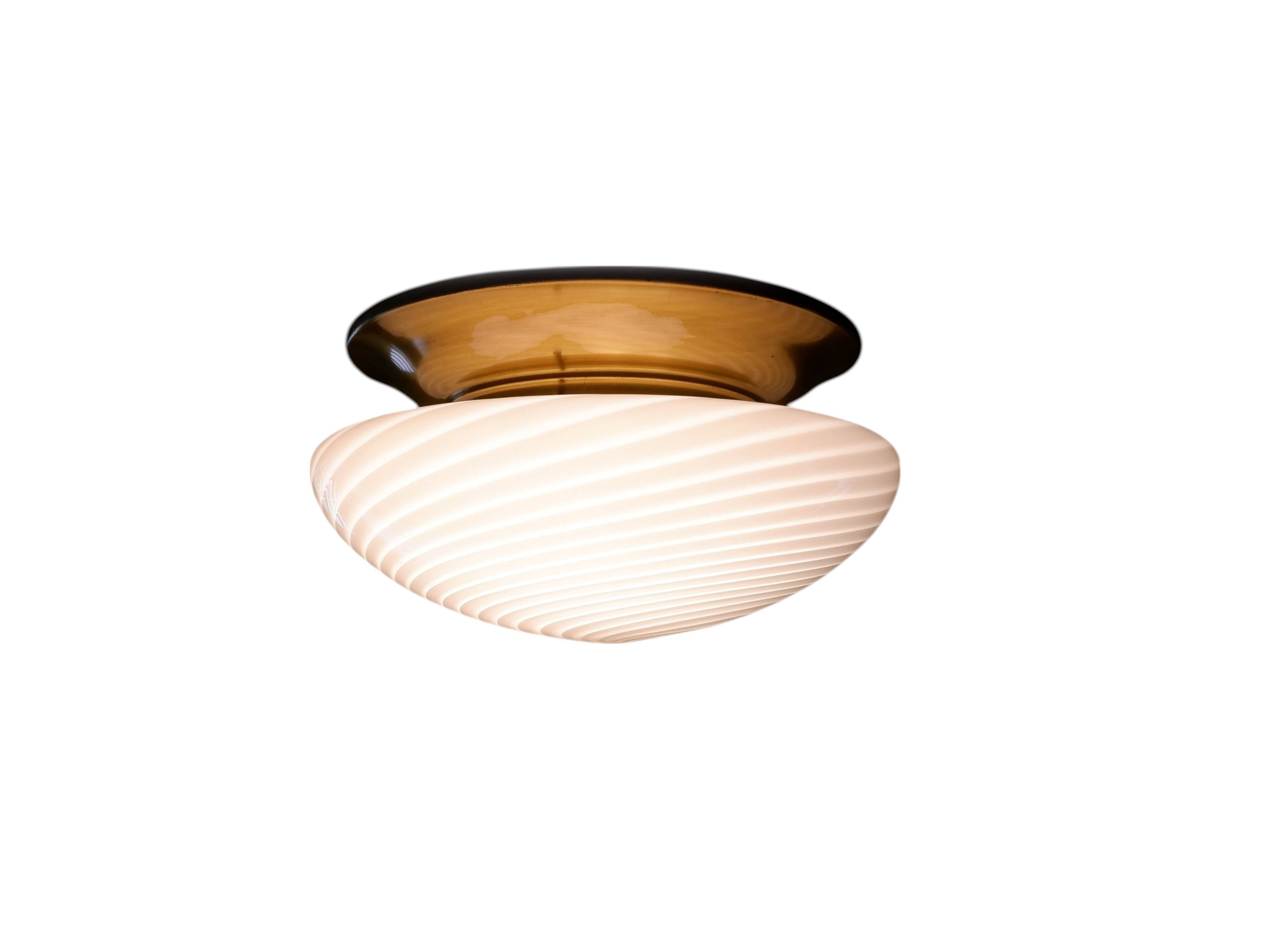 Murano Swirl ceiling lamp, Italy 1970s