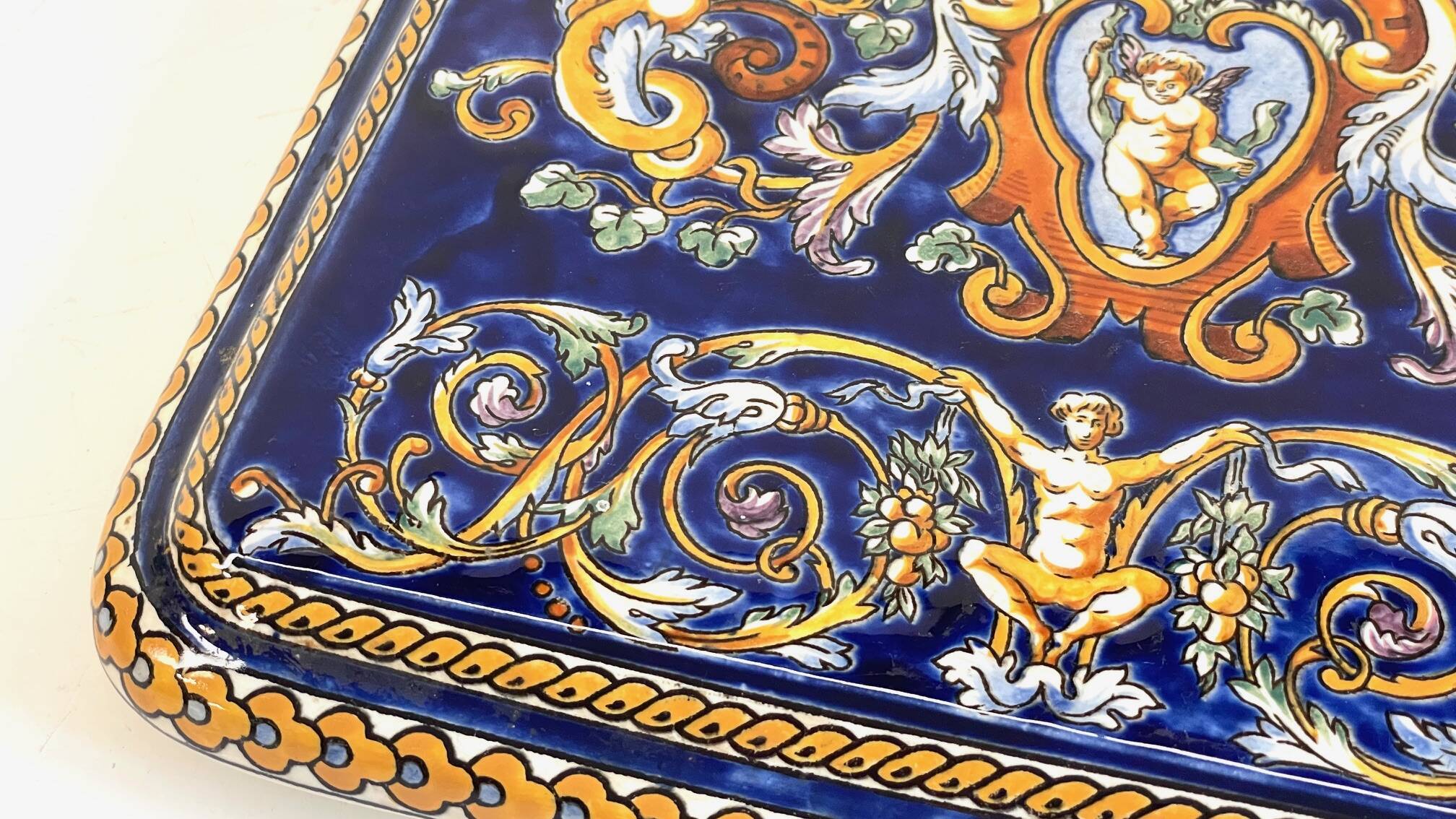 Ceramic coaster from gien france