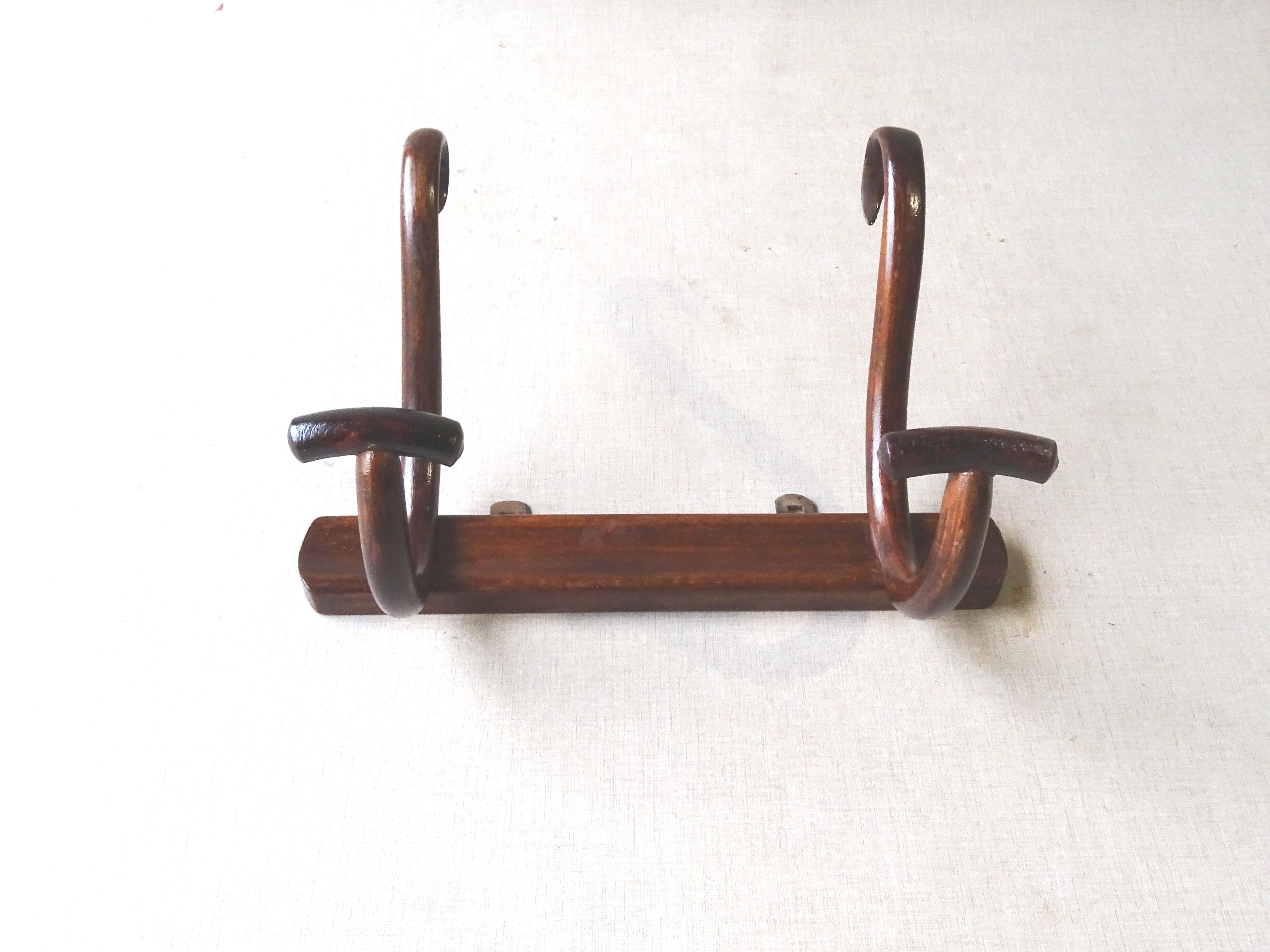 Double wall hook Curved wooden bistro 1930
