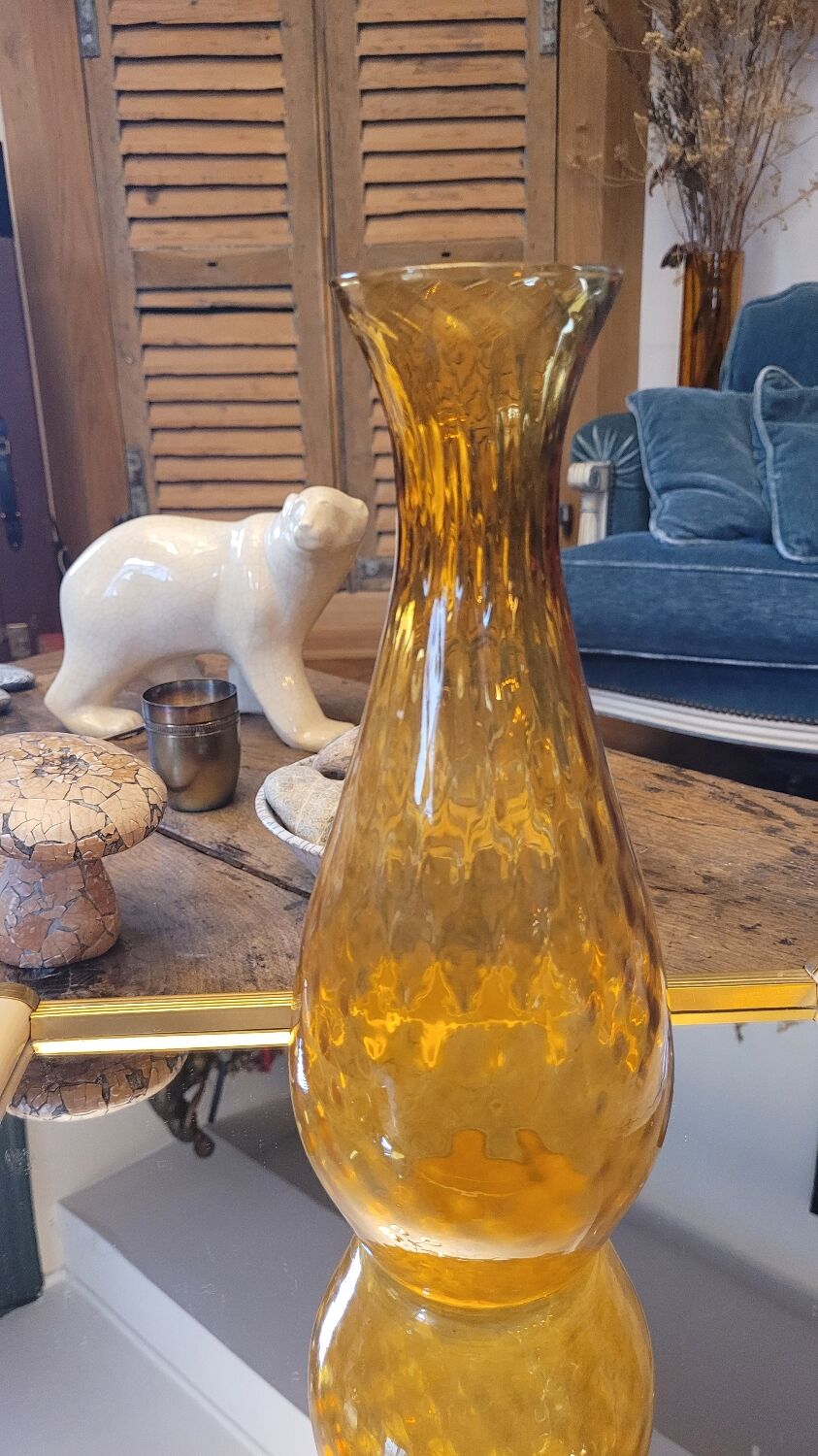 Italian glass vase 60's