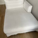 Méridienne en coton blanc Karma