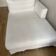 Karma white cotton chaise longue