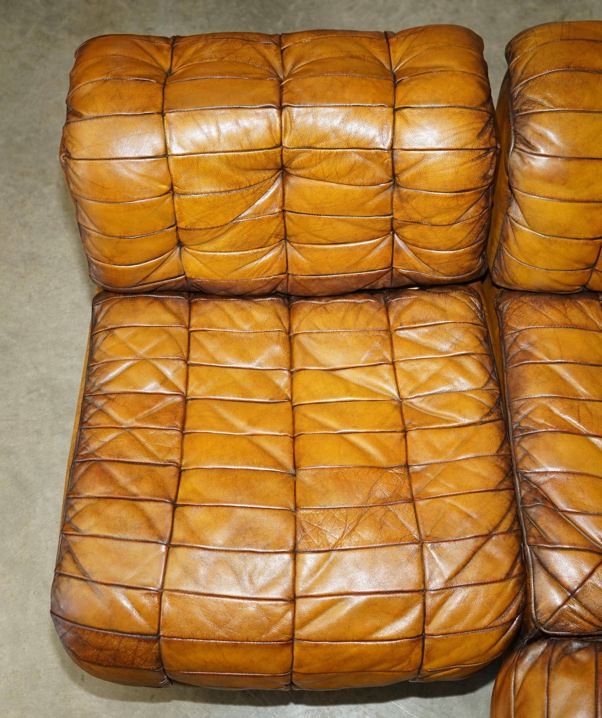 Vintage leather modular corner sofa De Sede DS-11