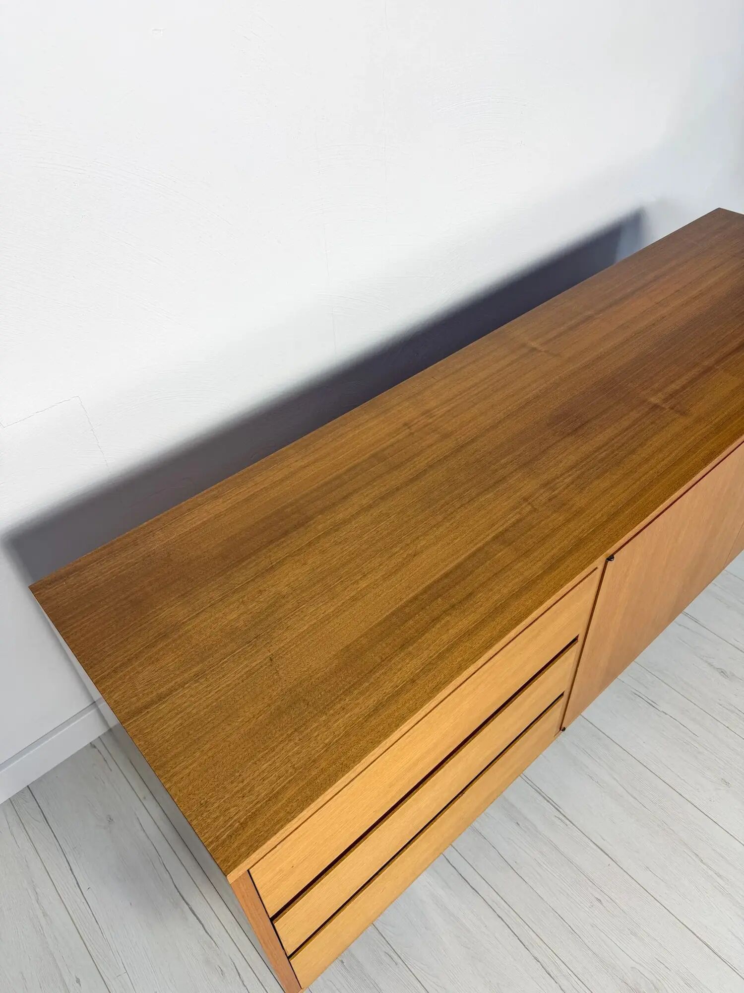 1960s vintage mid-century German teak sideboard lowboard