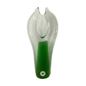 Vase en verre d’art tchèque pièce maîtresse de Pavel Juda pour Beranek Glass, 1985