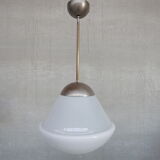 Antique german opaline pendant light by Kandem