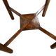 Table d'appoint/plante/étagère vintage haute en bois brun