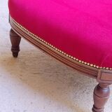 Bergère armchair (completely refurbished, including tacks, velvet fabric and seat)