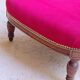Bergère armchair (completely refurbished, including tacks, velvet fabric and seat)