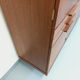 High Scandinavian modernist vintage sideboard in teak and black metal.