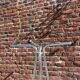 Large vintage chrome metal coat rack, Tubax style.