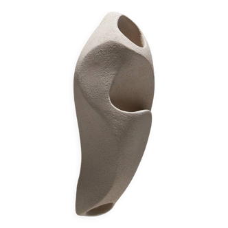 Coral 2 white stoneware wall light