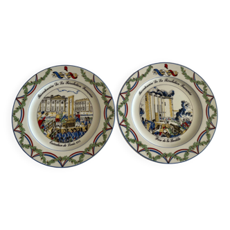Bicentennial plates of the French Revolution