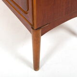 Mid century danish teak and birch wood cabinet