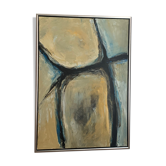 Peinture à l'huile encadrée des années 1970