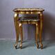 Nested tables in Florentine baroque style, gilded with gold leaf, Florence 1950s-60s.