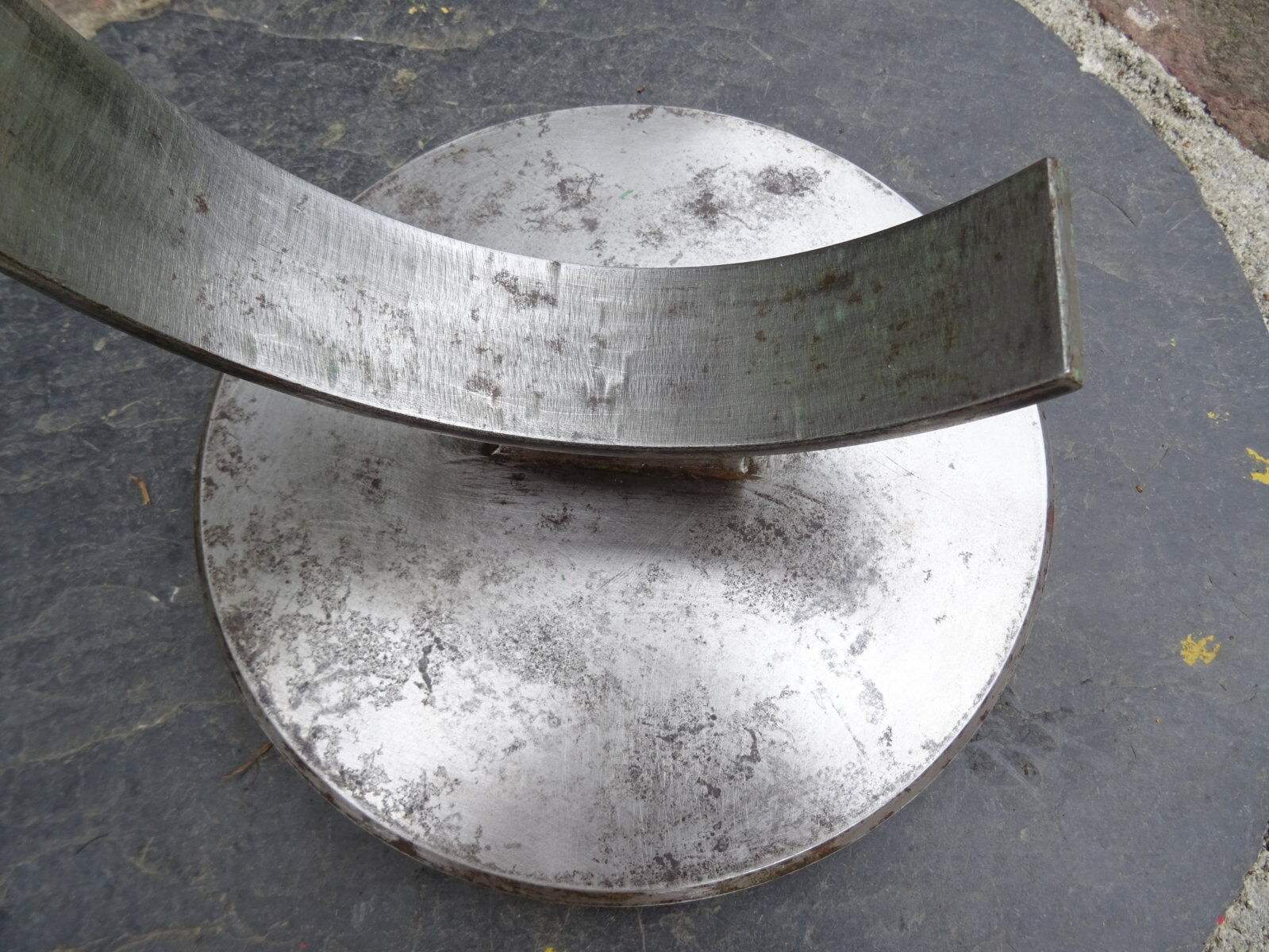 Pair of steel and oak selets