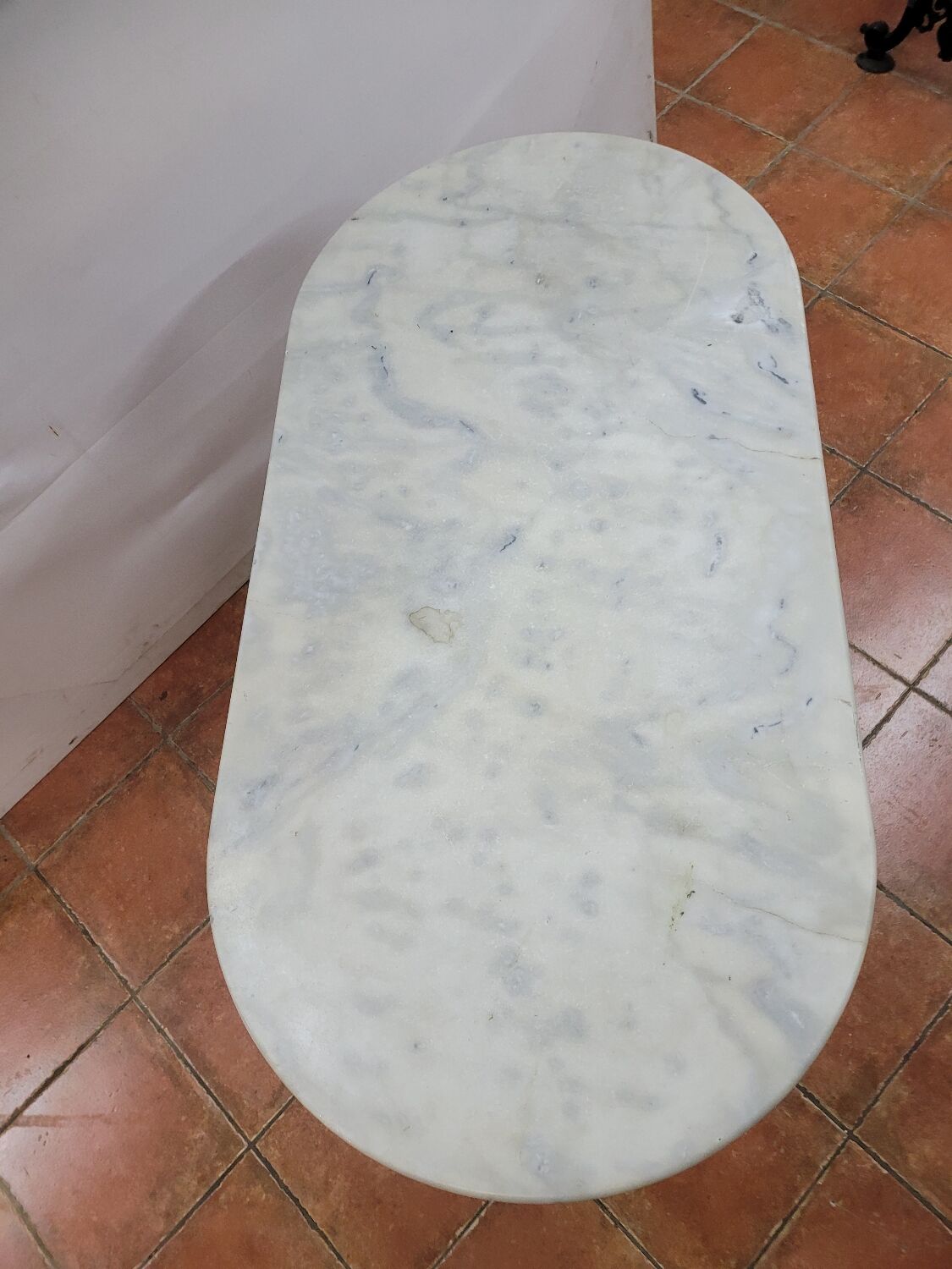 Bistro table marble top, 120×60cms