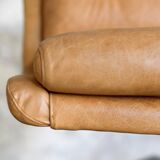 Leather armchair by Raphael Raffel for Apelbaum - France 1970