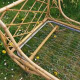 Rattan bench bed
