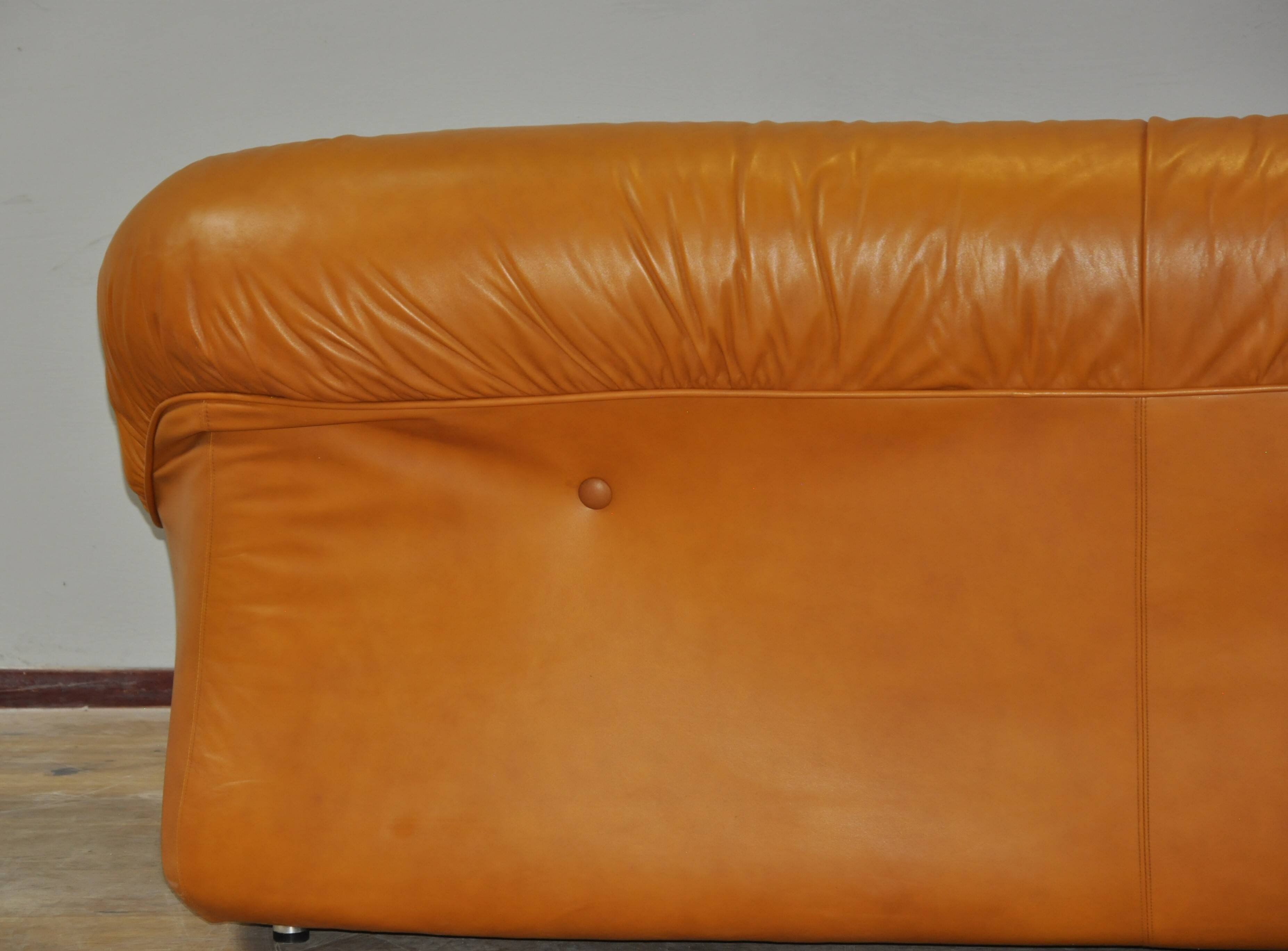 Vintage lederen bank