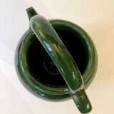 Emerald green glazed terracotta goat jug