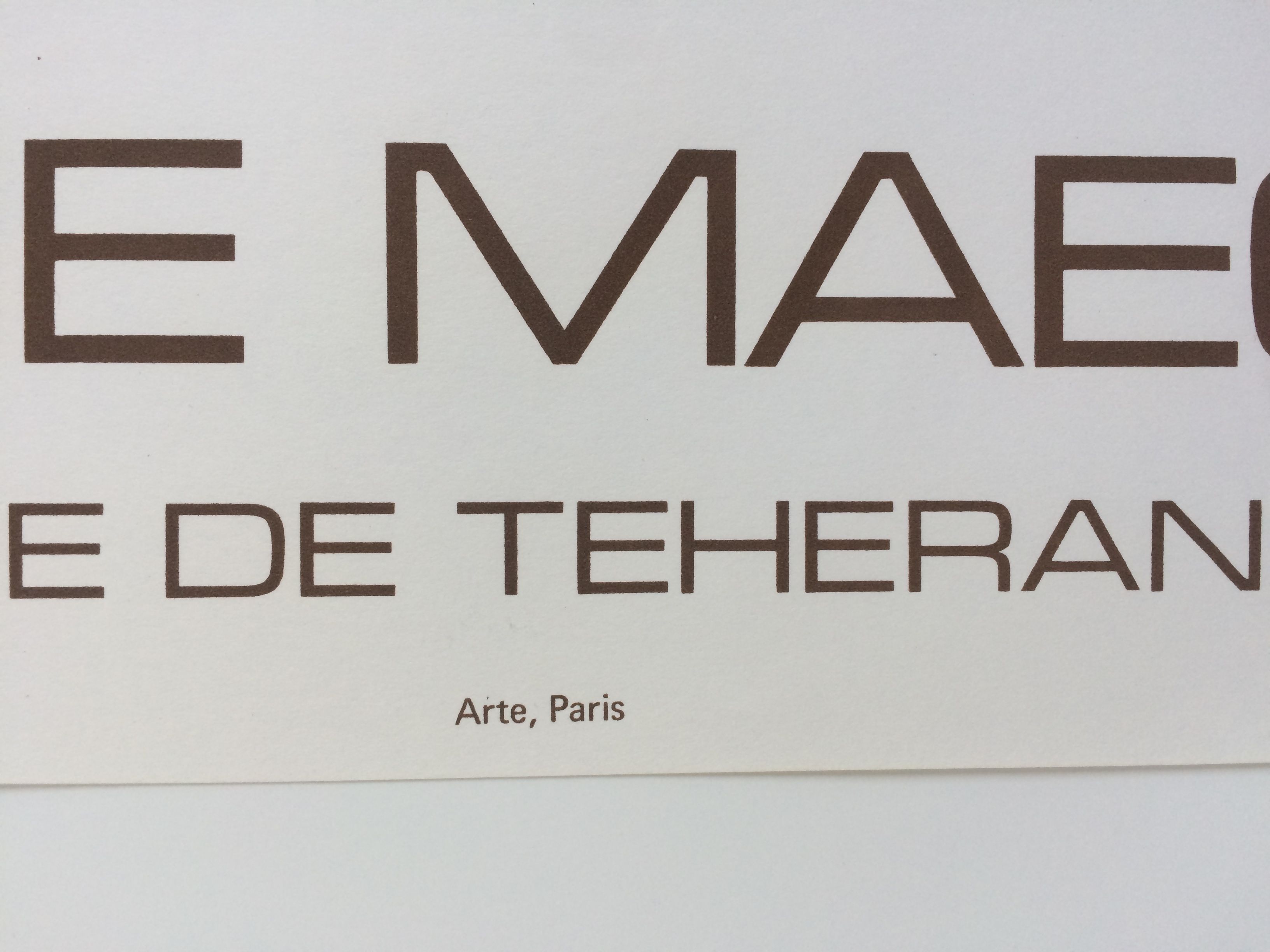 Original exhibition poster made in lithograph